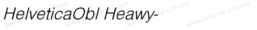 HelveticaObl Heawy字体转换
